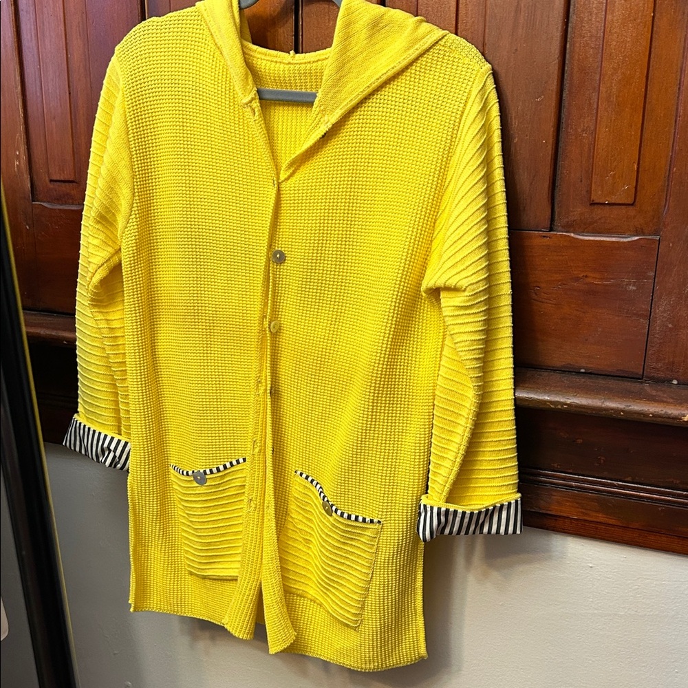 Yellow Hooded ladies Jacket